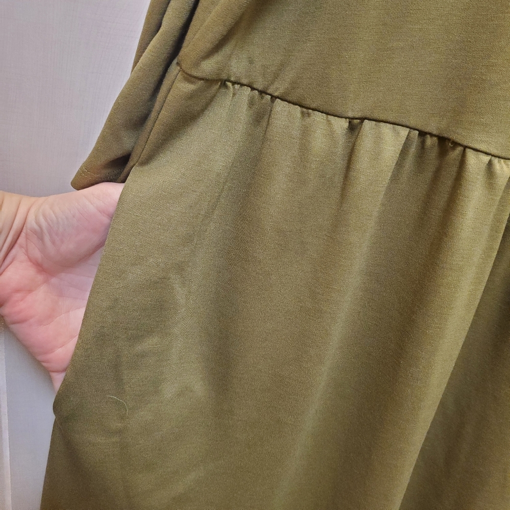 WHO What Wear Long Sleeve Midi/Maxi Dress Peasant w/ Pockets! Plus Size 2X - Picture 4 of 11